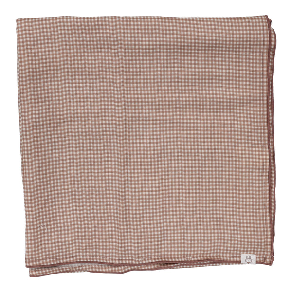 Lilette Plum Gingham swaddle