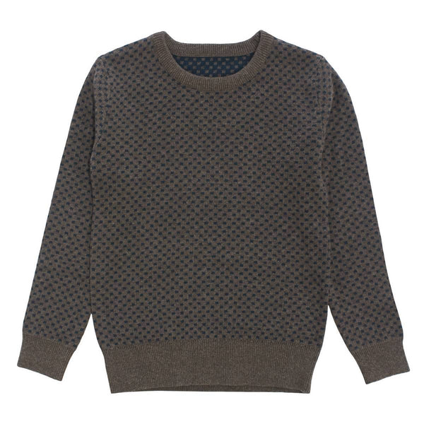 KIPP Cocoa Square Pattern Sweater