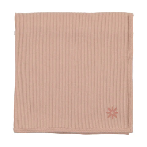 Lil Legs Pink Flower Ribbed Blanket