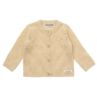 Tocoto Vintage Baby Off White Hearts Cardigan